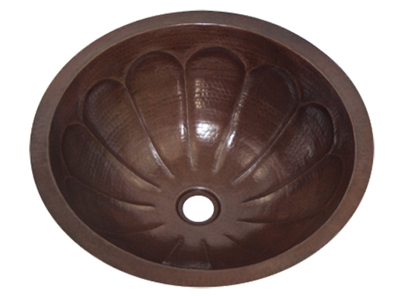 Lavabo Redondo en Cobre con Diseño Calabaza Mi tienda