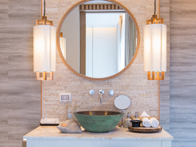 Lavabo redondo de cobre Dinasty