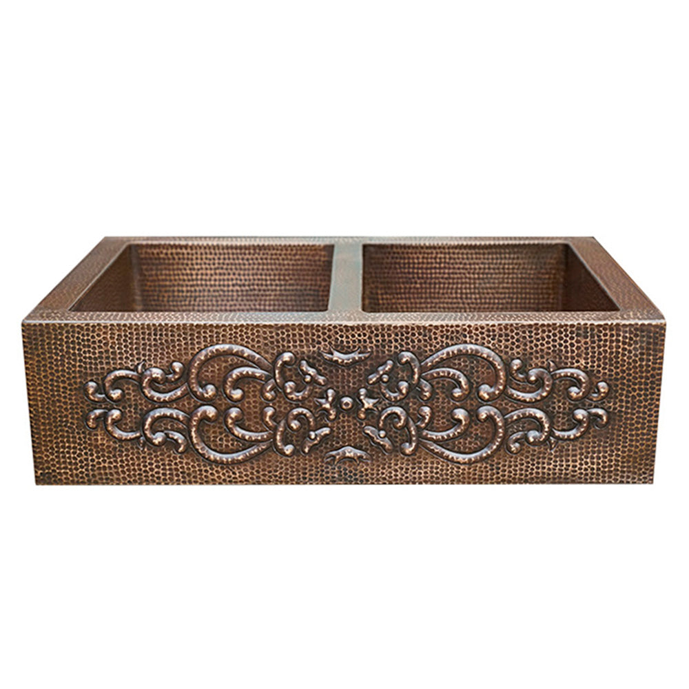 Tarja de Cocina Farmhouse 50/50 en Cobre con Diseño Cobre Santa Clara