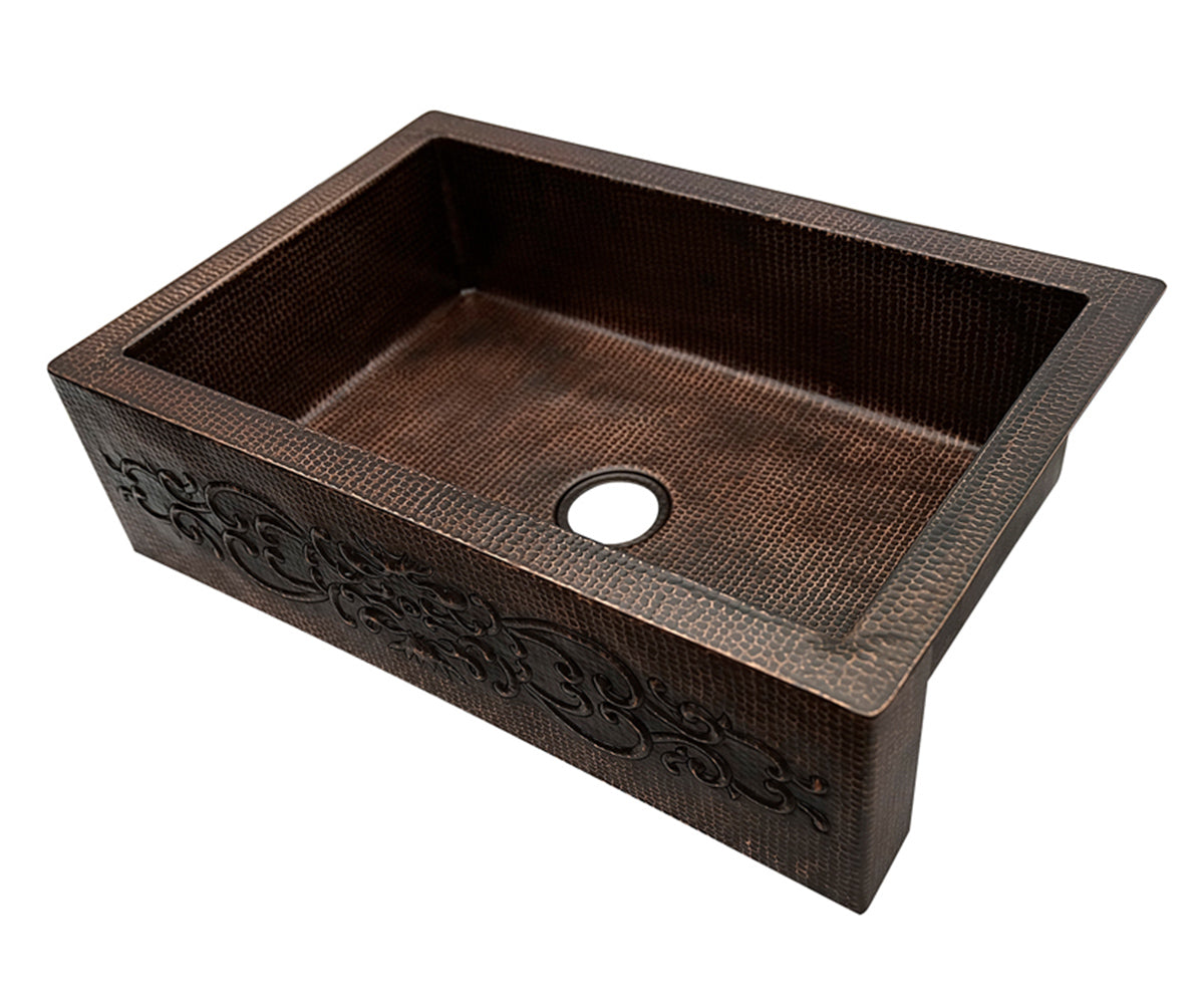 Taja de Cocina Farmhouse en Cobre con Diseño Cobre Santa Clara