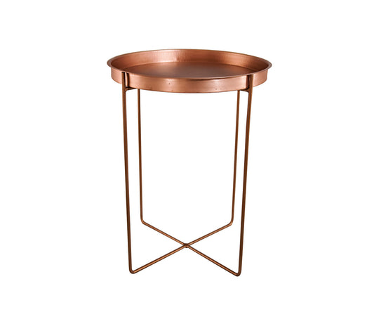 Mesa Lateral en Cobre con Charola Cobre Santa Clara