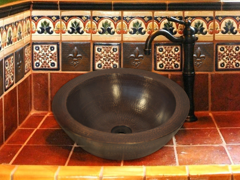 Lavabo Vessel Redondo en Cobre con Doble Pared Mi tienda